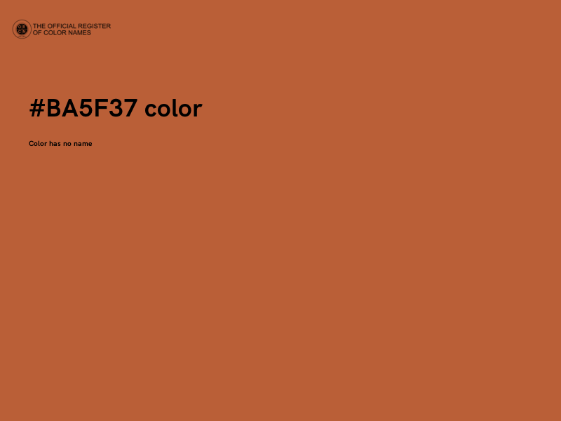 #BA5F37 color image
