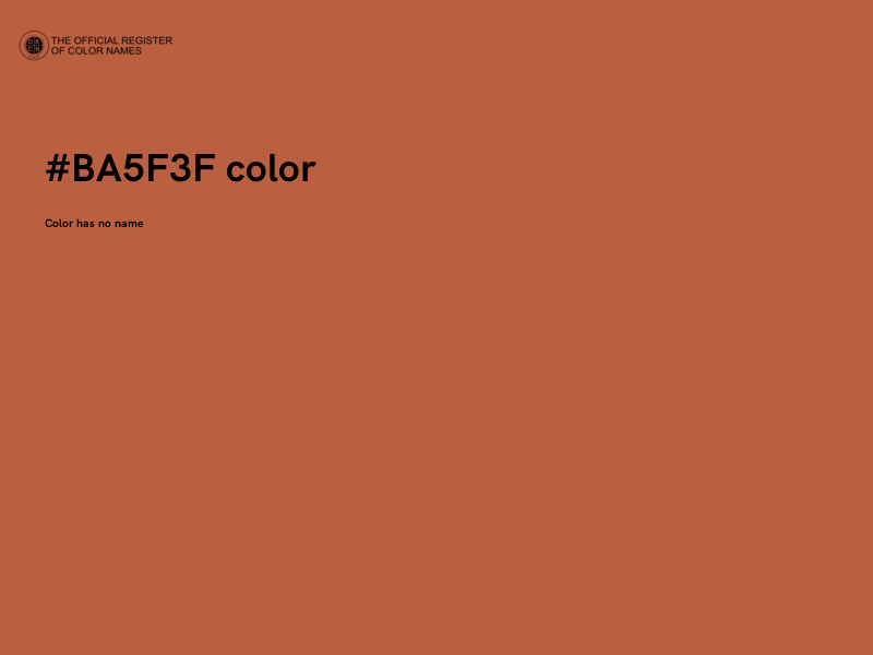 #BA5F3F color image