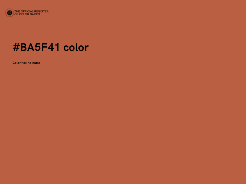 #BA5F41 color image