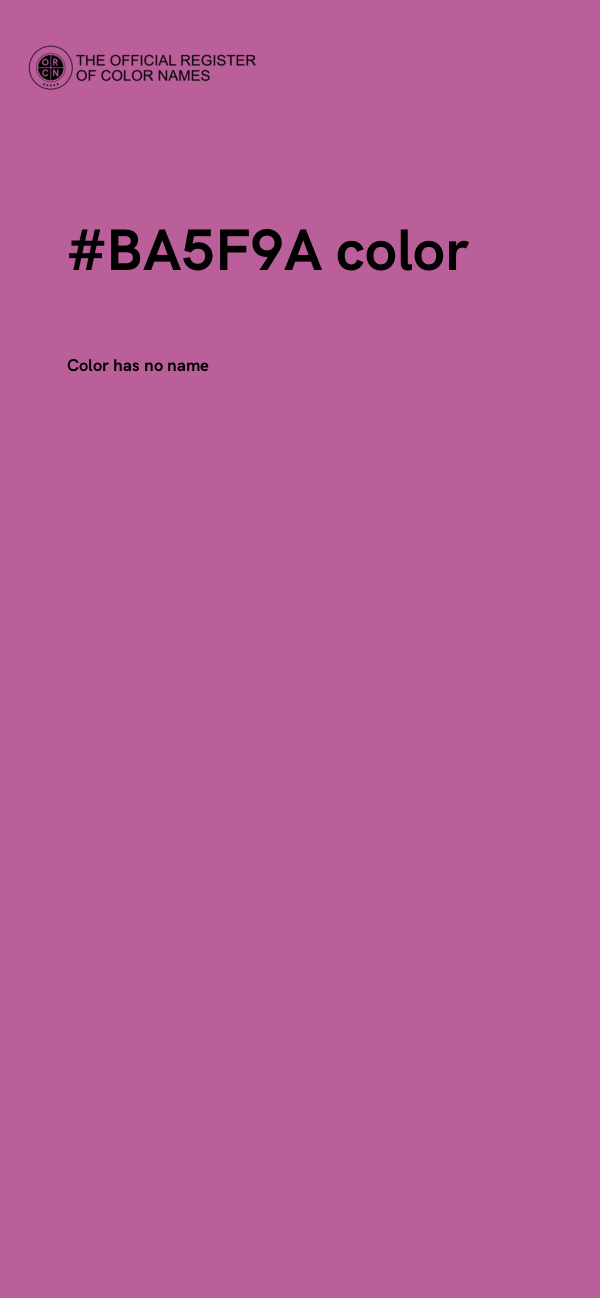 #BA5F9A color image