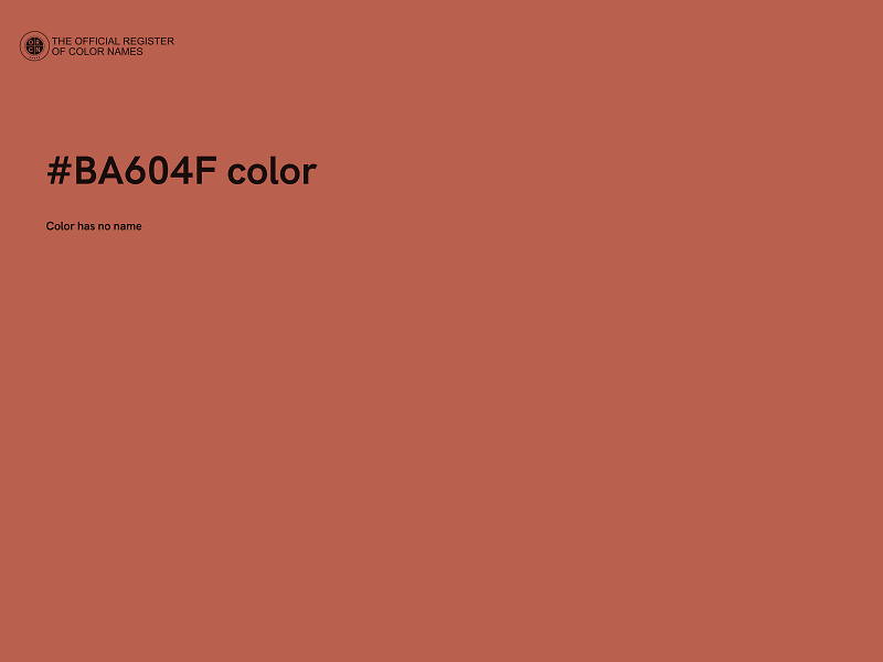 #BA604F color image