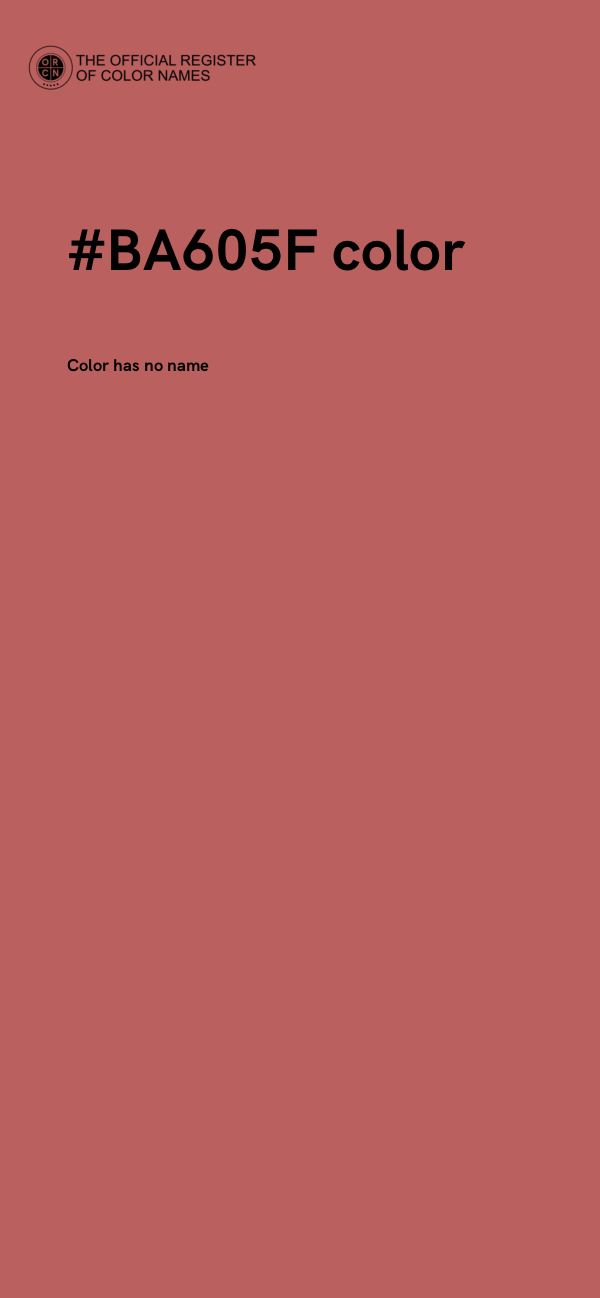 #BA605F color image