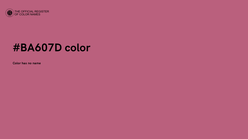 #BA607D color image