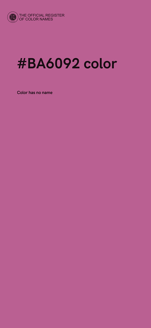 #BA6092 color image