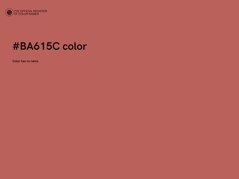 #BA615C color image