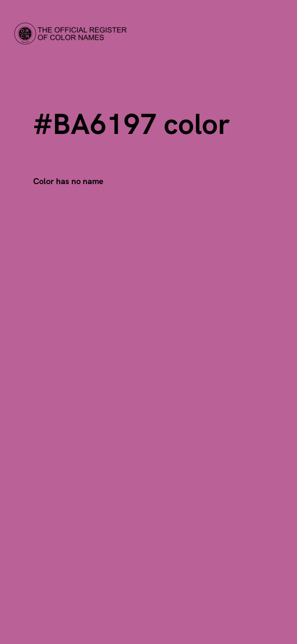 #BA6197 color image