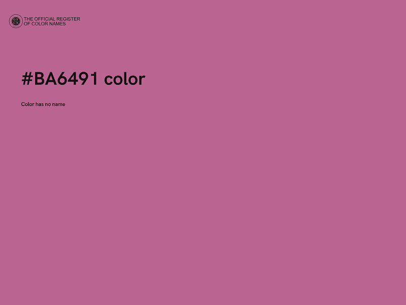 #BA6491 color image