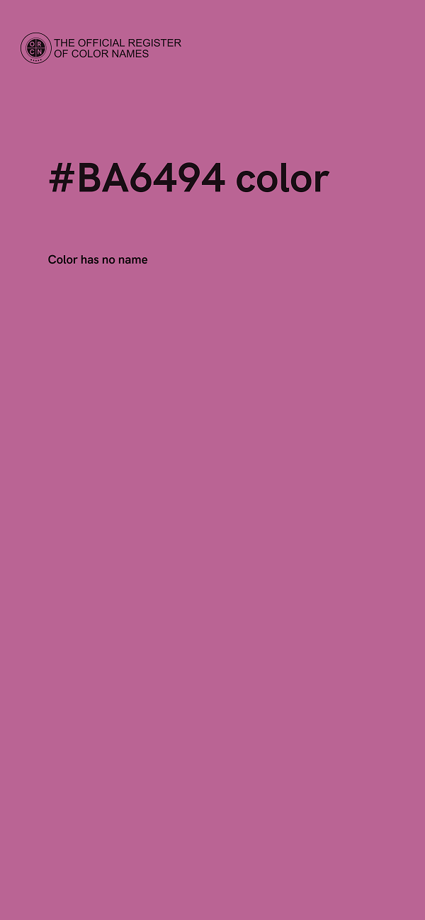 #BA6494 color image