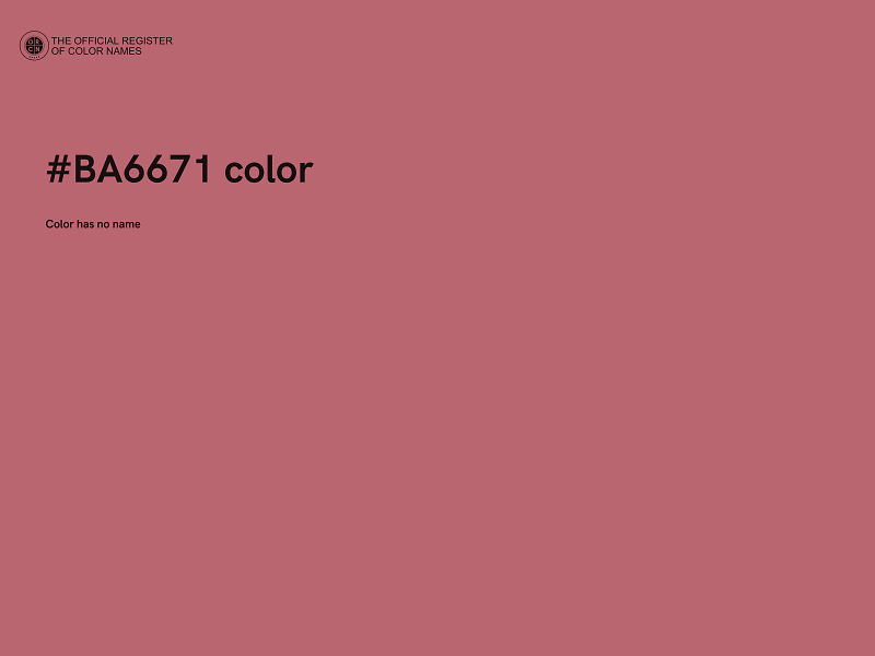 #BA6671 color image