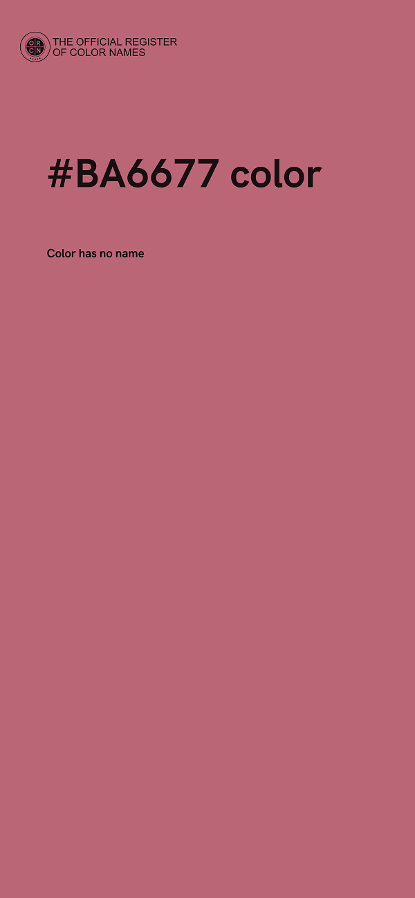 #BA6677 color image