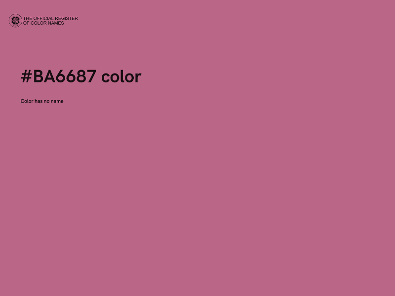 #BA6687 color image