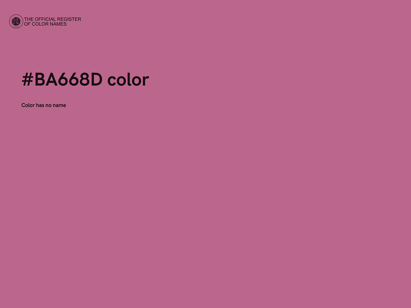 #BA668D color image