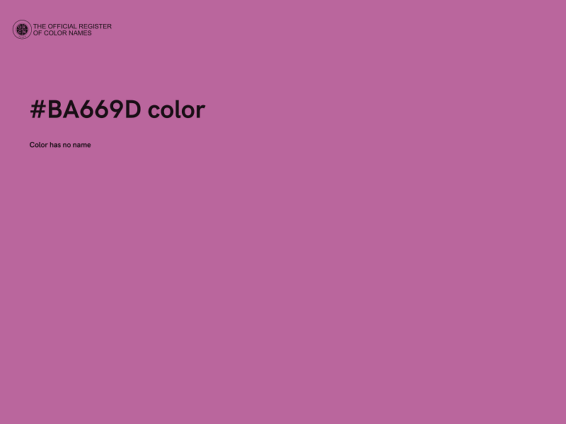 #BA669D color image