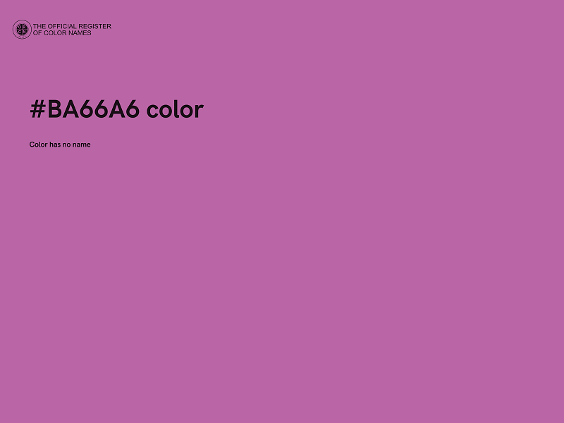 #BA66A6 color image