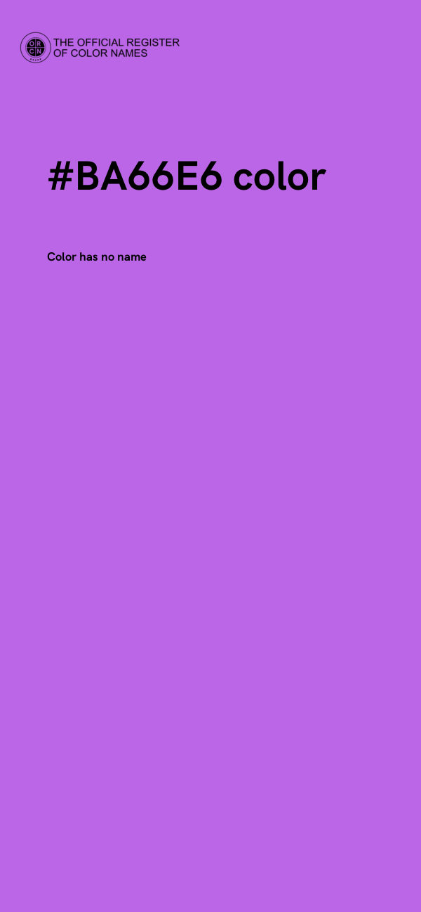 #BA66E6 color image