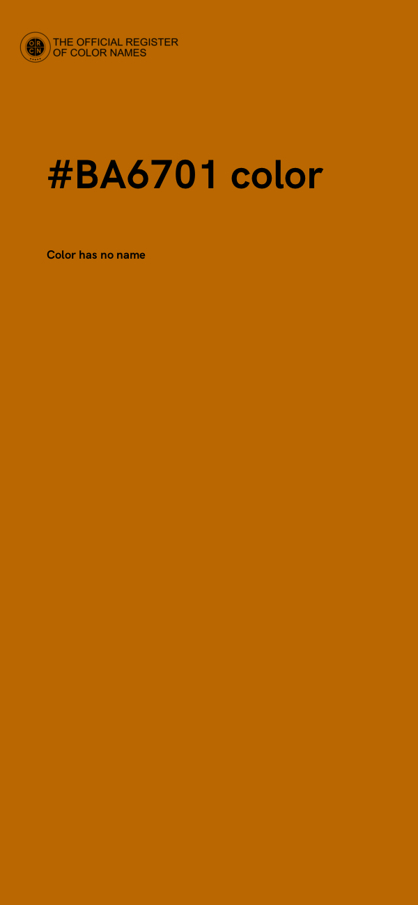 #BA6701 color image