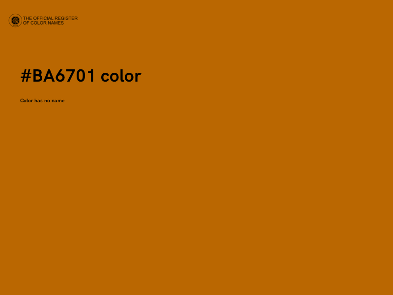 #BA6701 color image