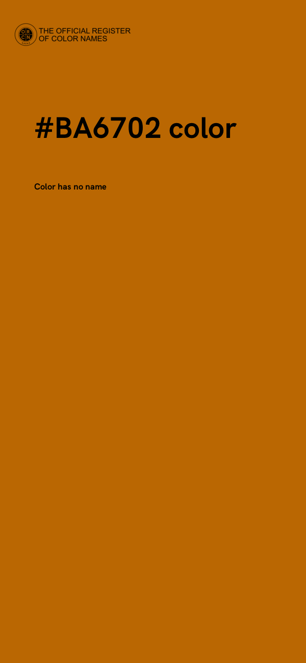 #BA6702 color image