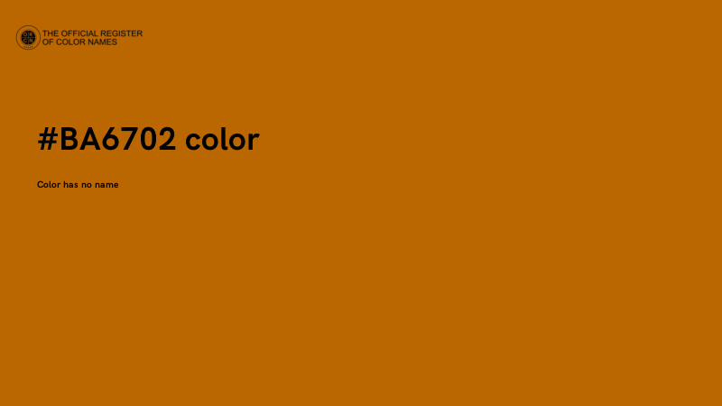 #BA6702 color image