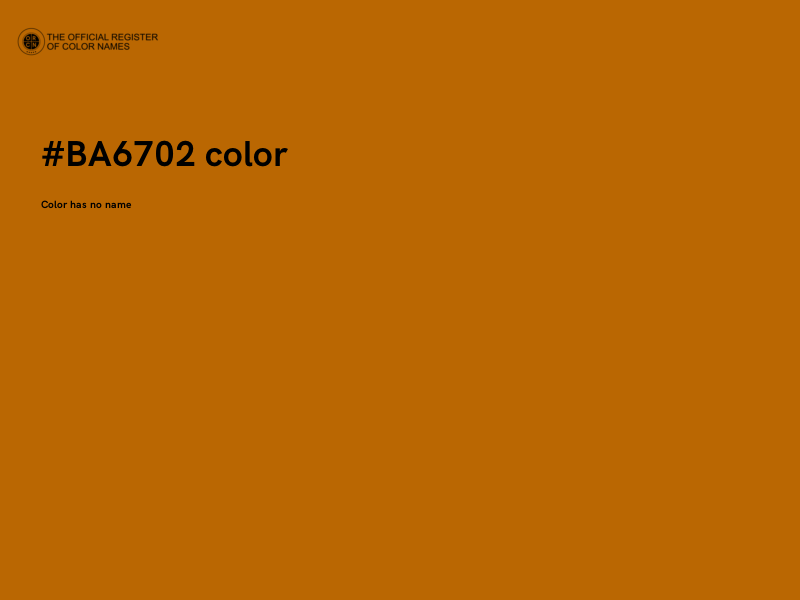#BA6702 color image
