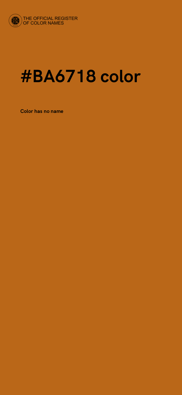 #BA6718 color image