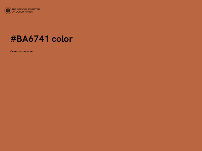 #BA6741 color image