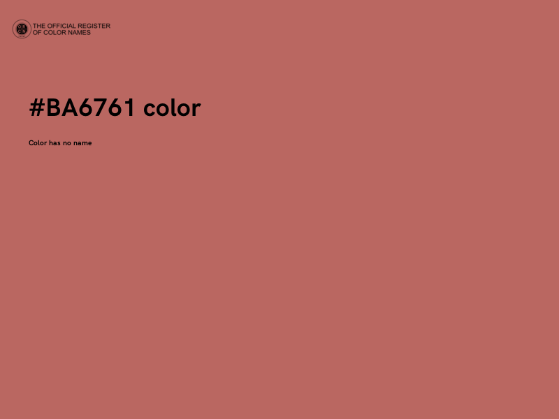 #BA6761 color image