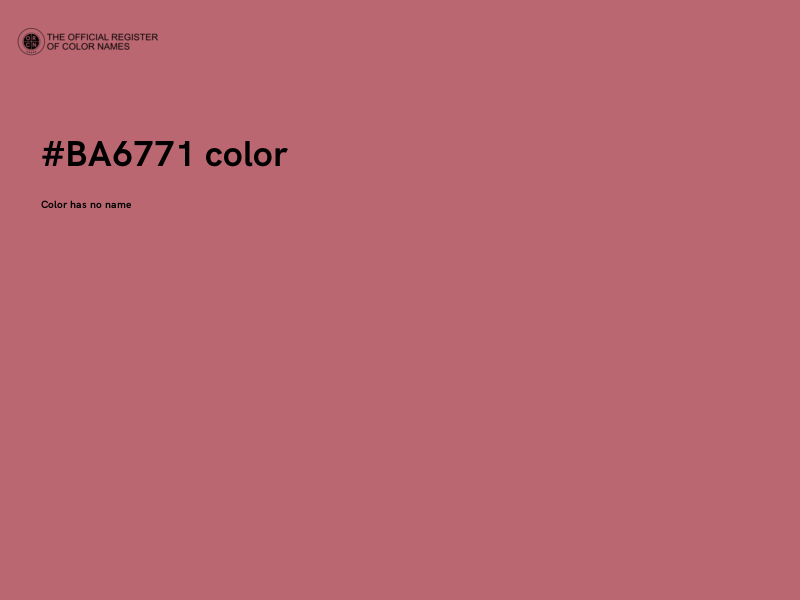 #BA6771 color image