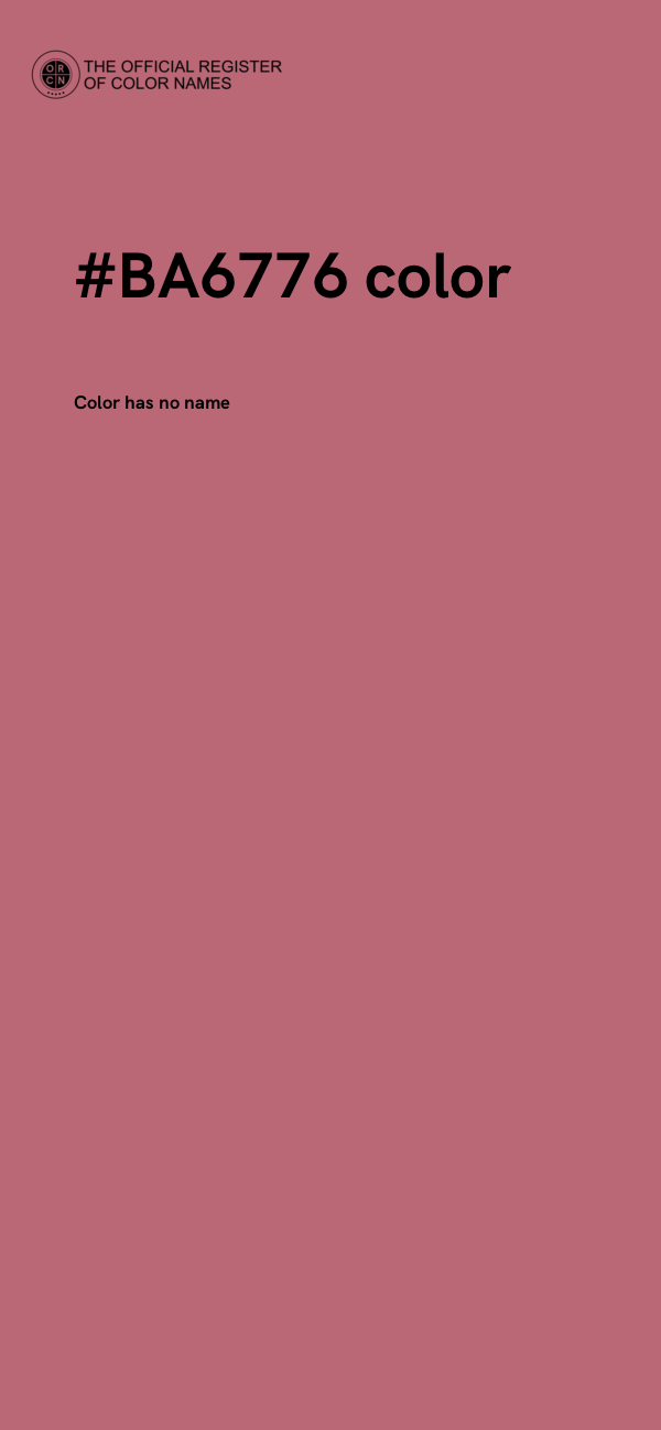 #BA6776 color image