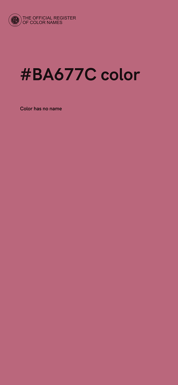 #BA677C color image