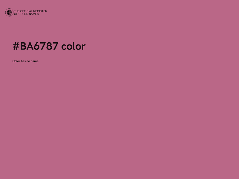 #BA6787 color image