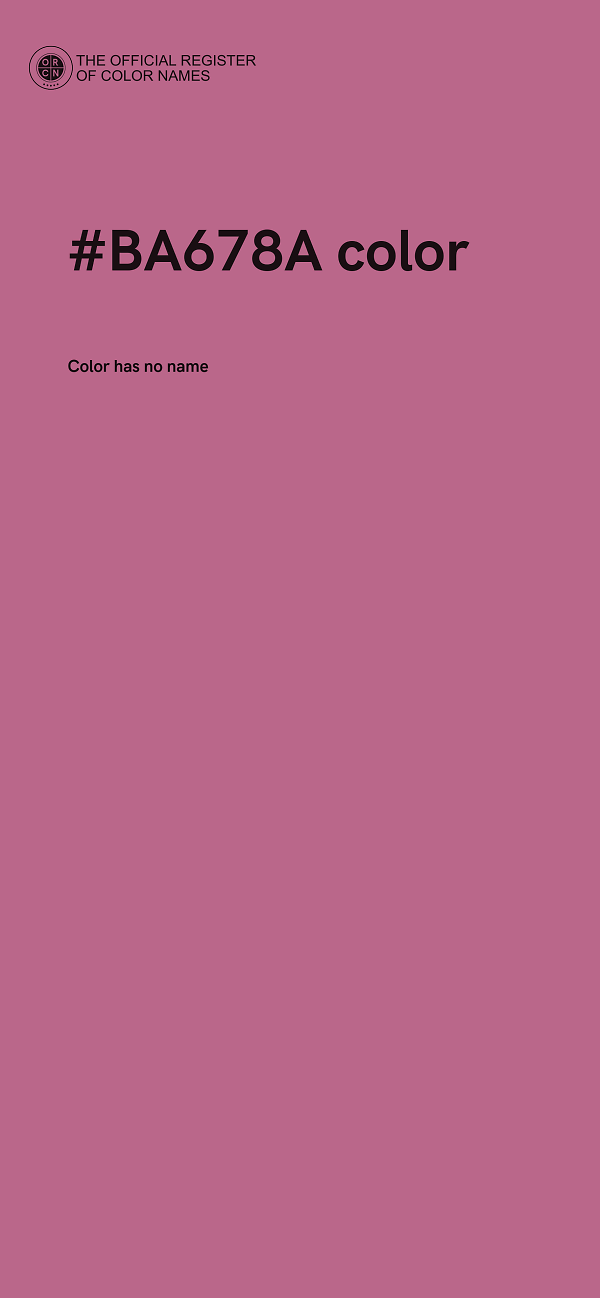#BA678A color image
