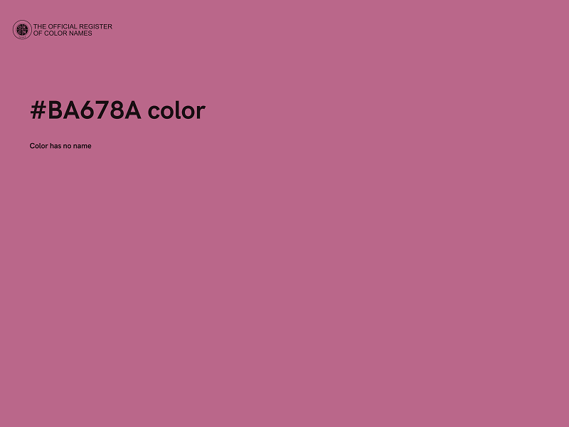 #BA678A color image