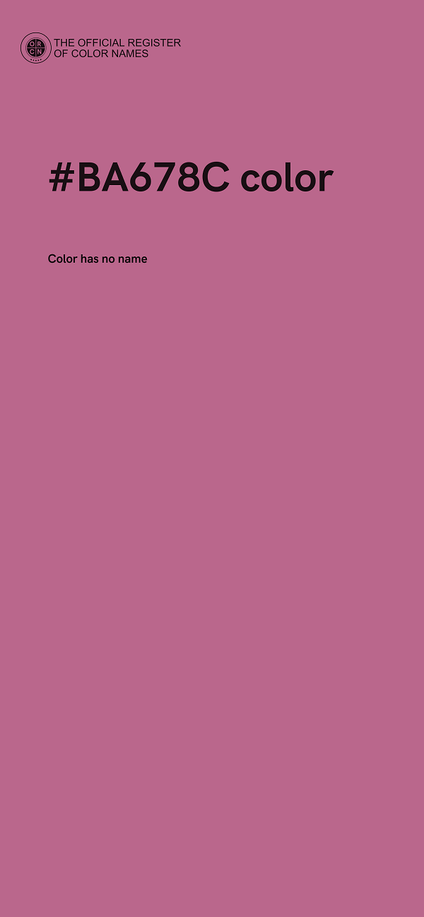 #BA678C color image