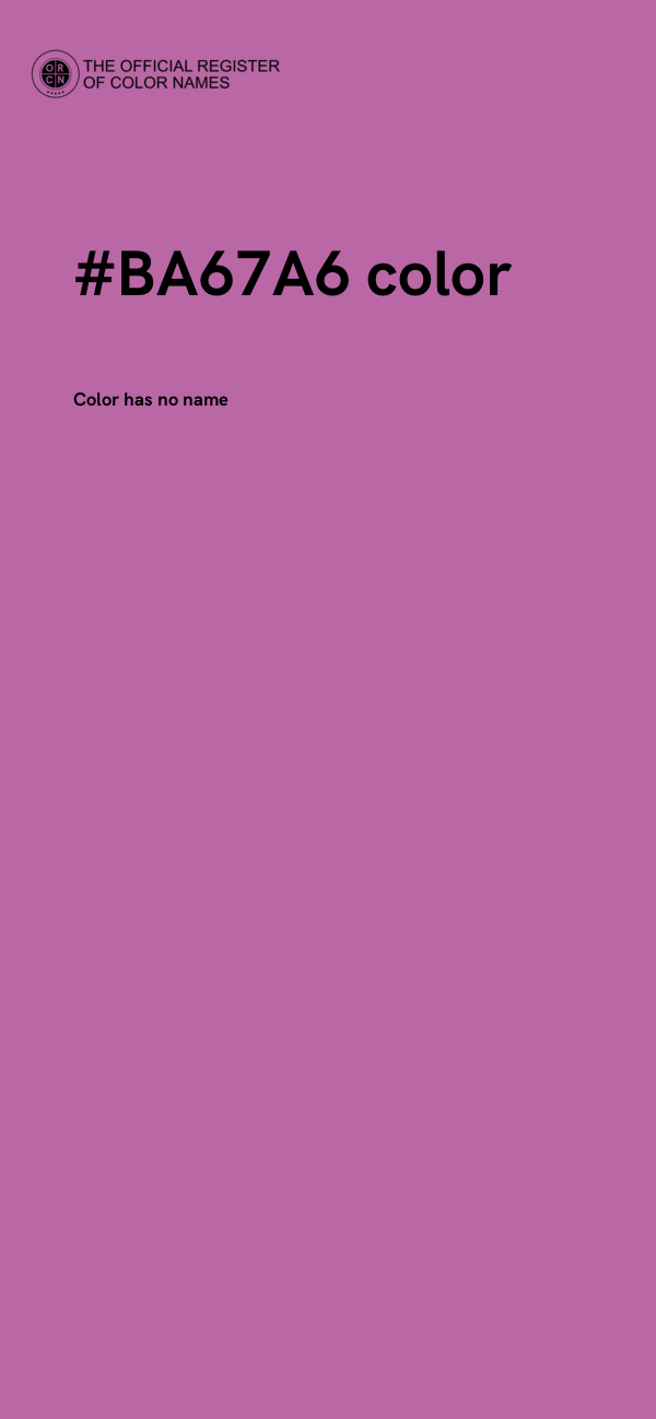 #BA67A6 color image