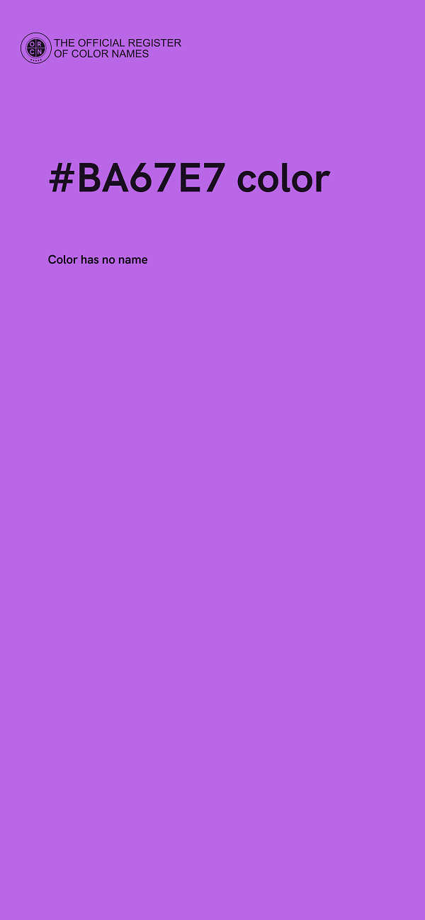 #BA67E7 color image