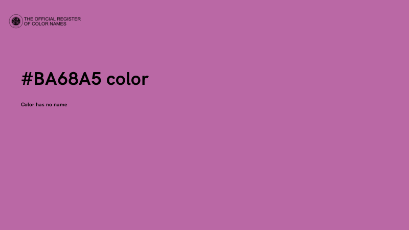 #BA68A5 color image