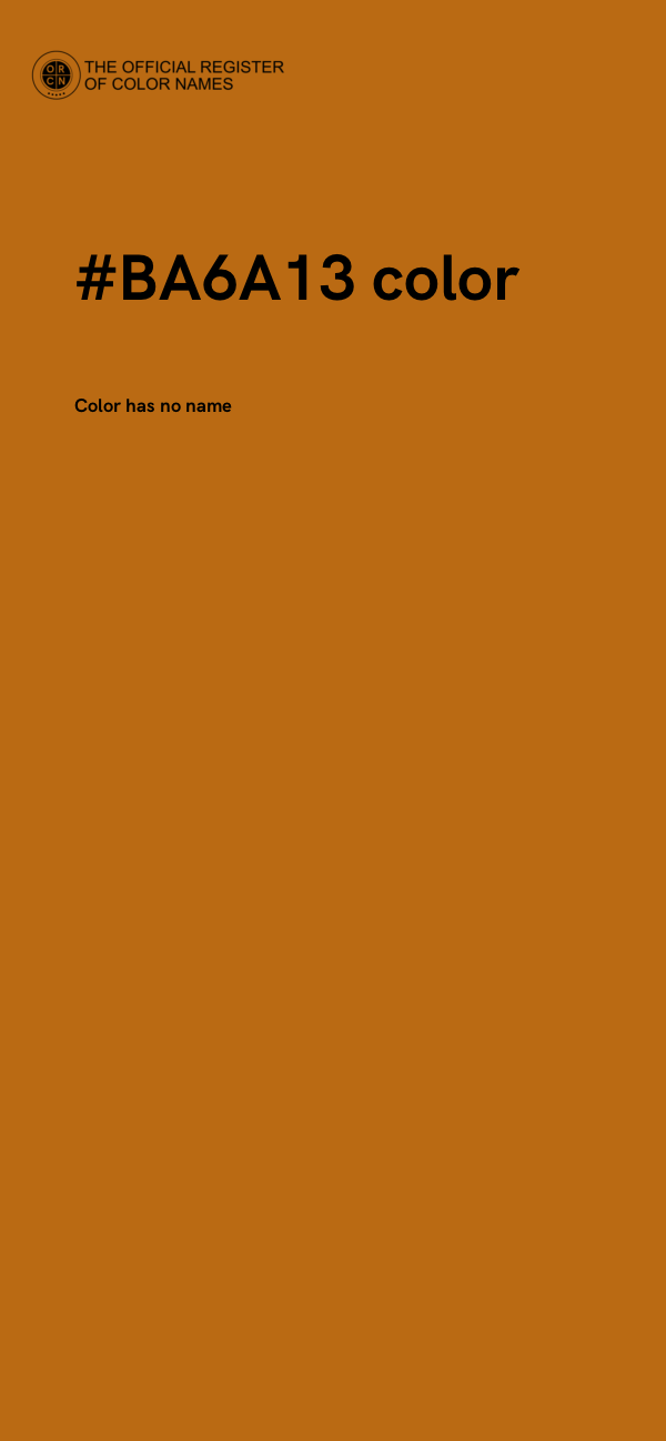 #BA6A13 color image