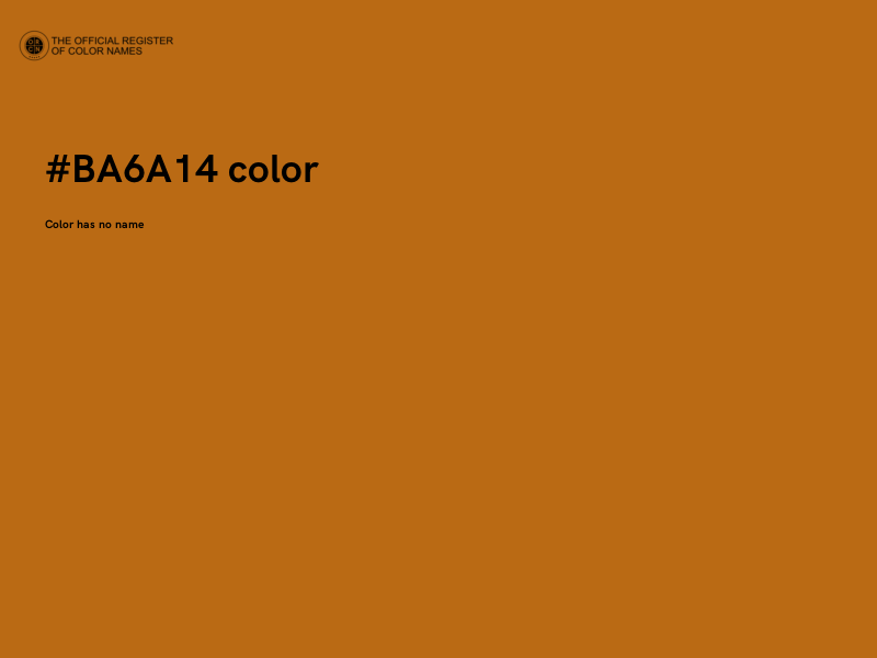 #BA6A14 color image