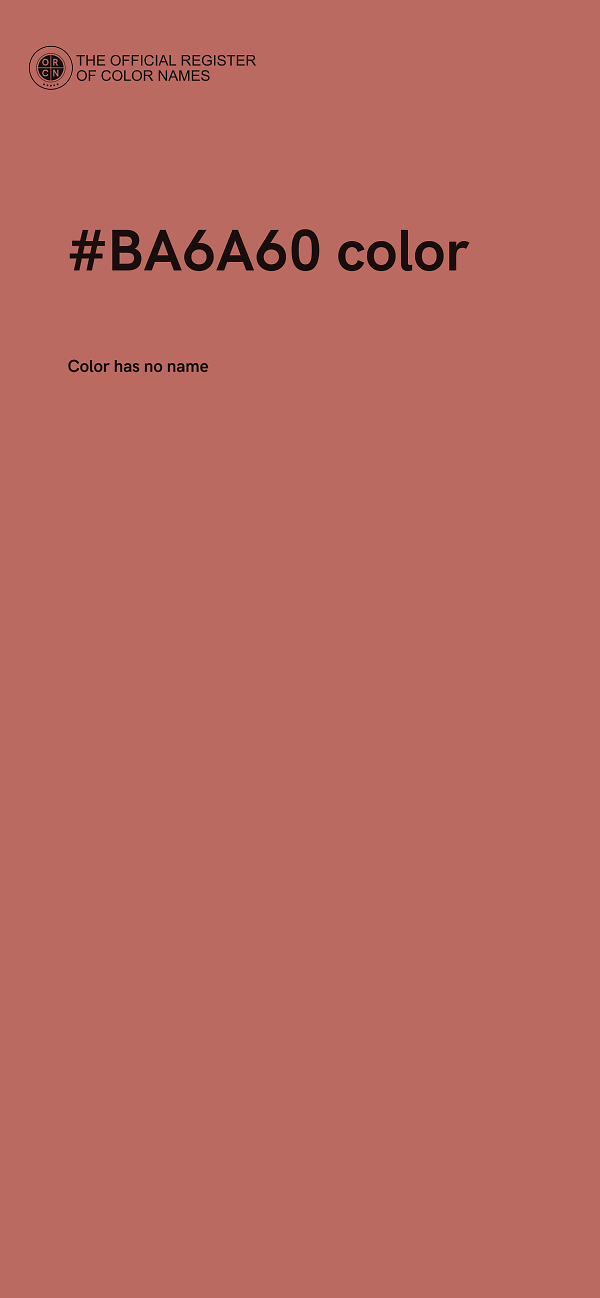 #BA6A60 color image