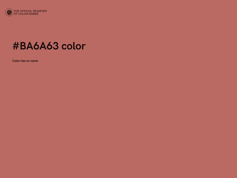 #BA6A63 color image