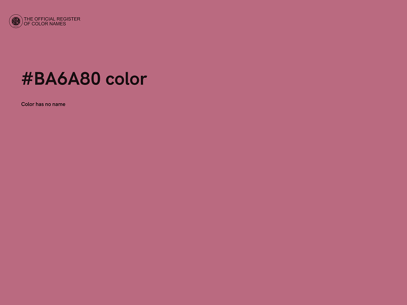 #BA6A80 color image