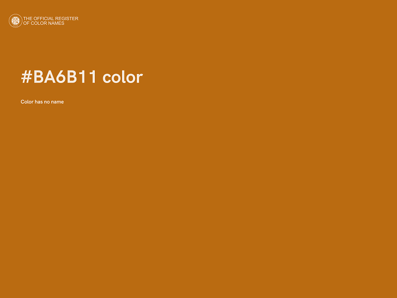 #BA6B11 color image