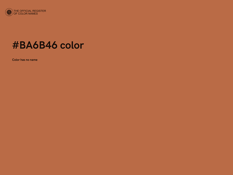#BA6B46 color image
