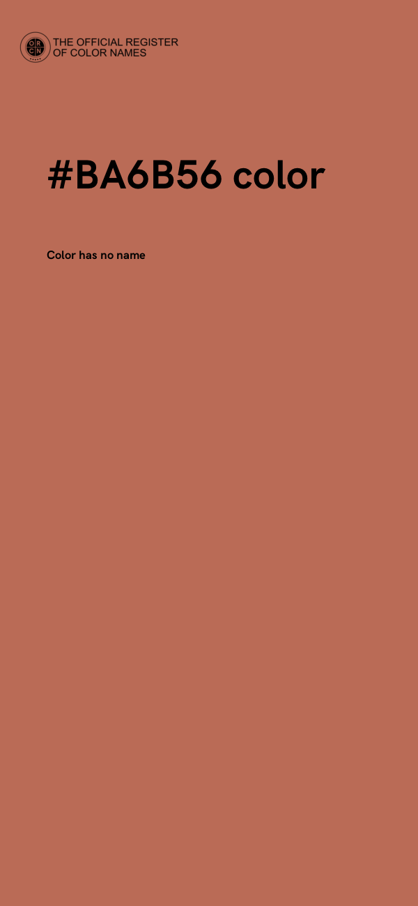 #BA6B56 color image