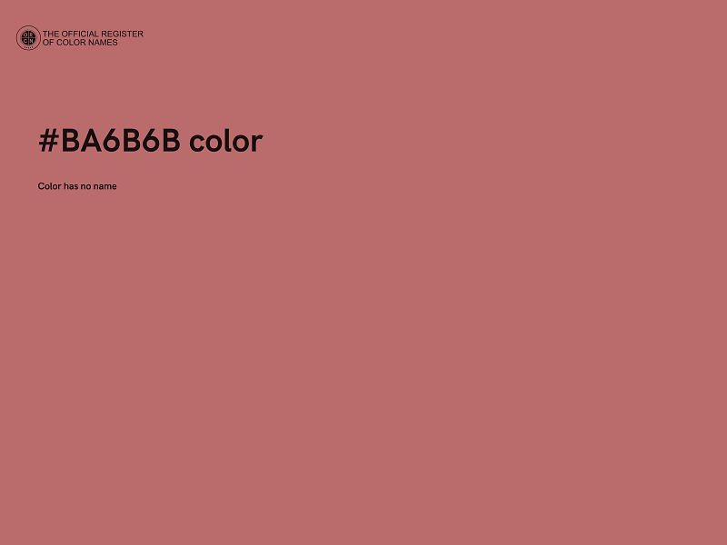 #BA6B6B color image