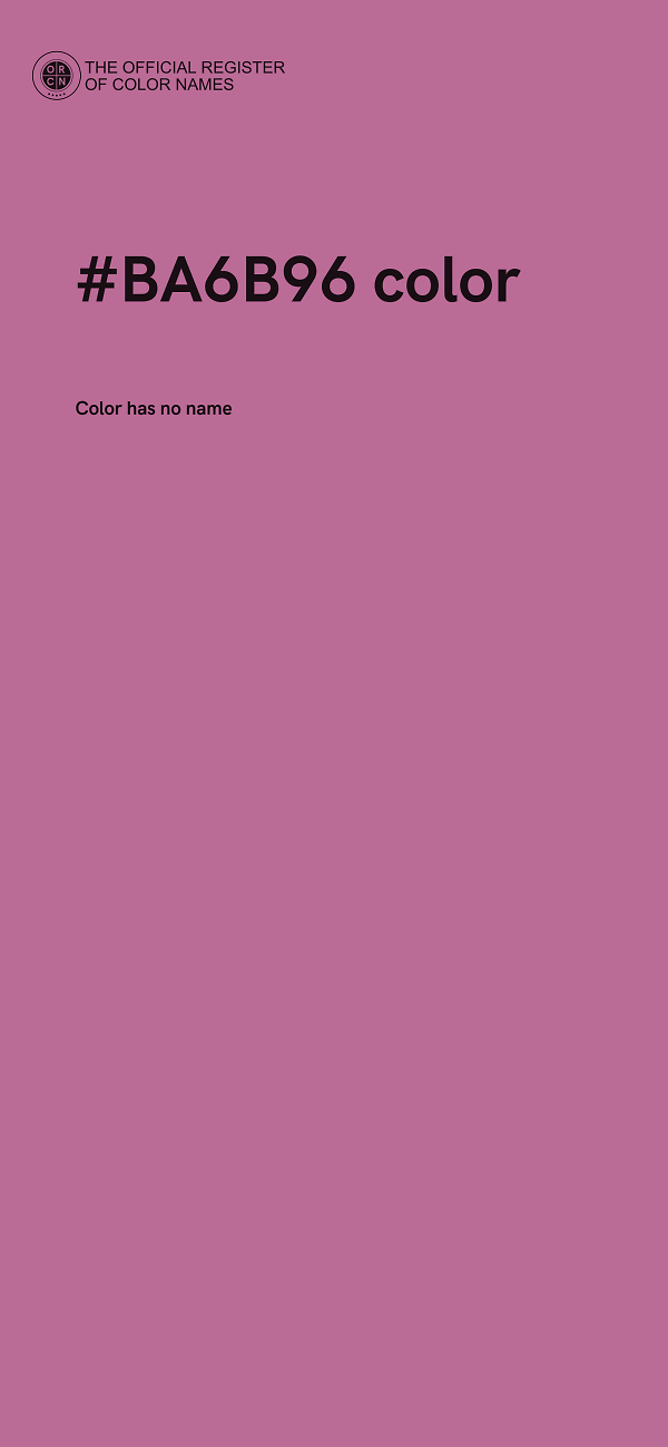 #BA6B96 color image