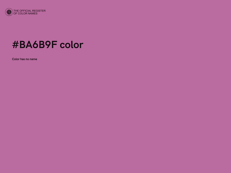 #BA6B9F color image
