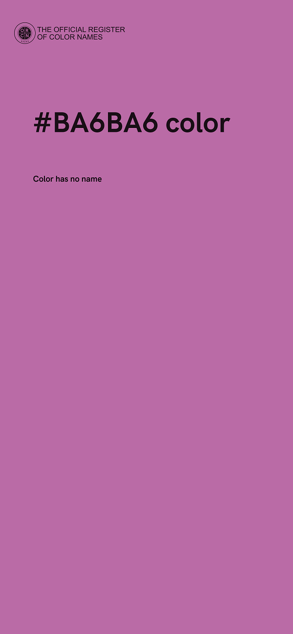 #BA6BA6 color image