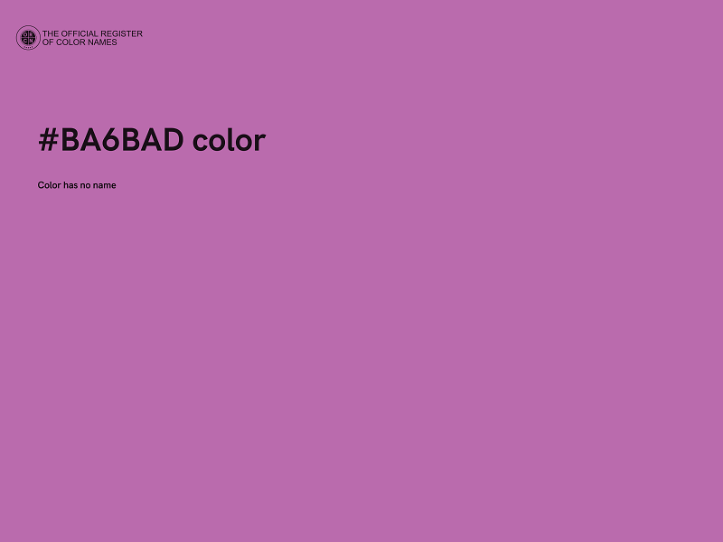 #BA6BAD color image